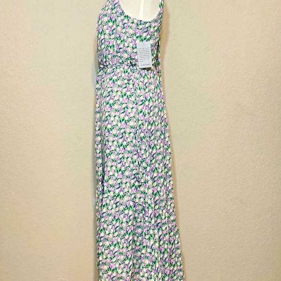 NWT STITCHDROP April Shower High Low Sleeveless Wrap Dress Criss-Cross Back Lrg - Picture 5 of 13